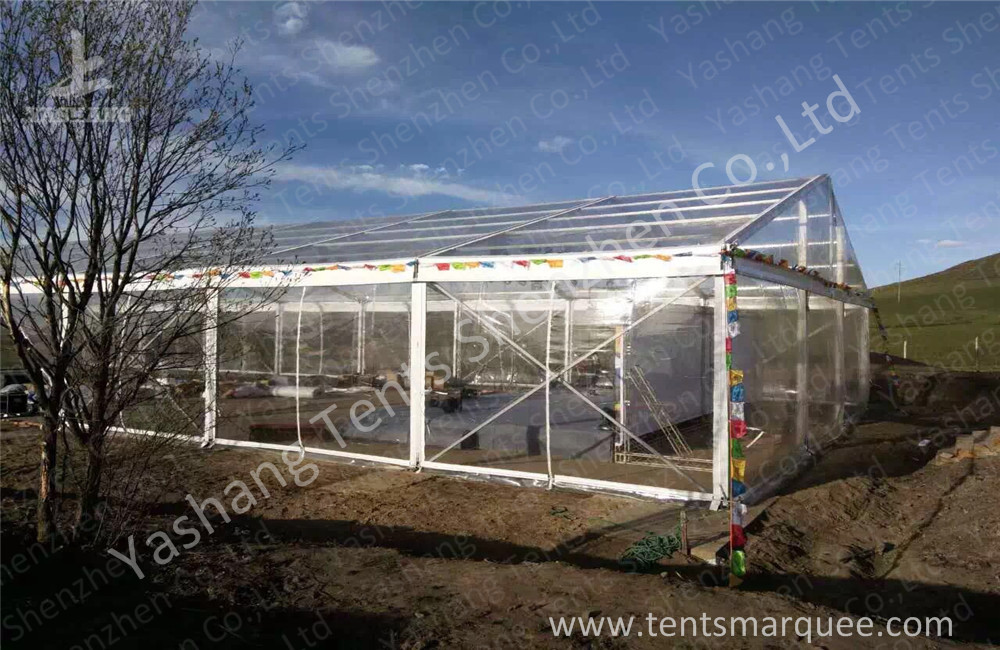 Wind Resistant Transparent Fabric clear event tent Canopy Structure